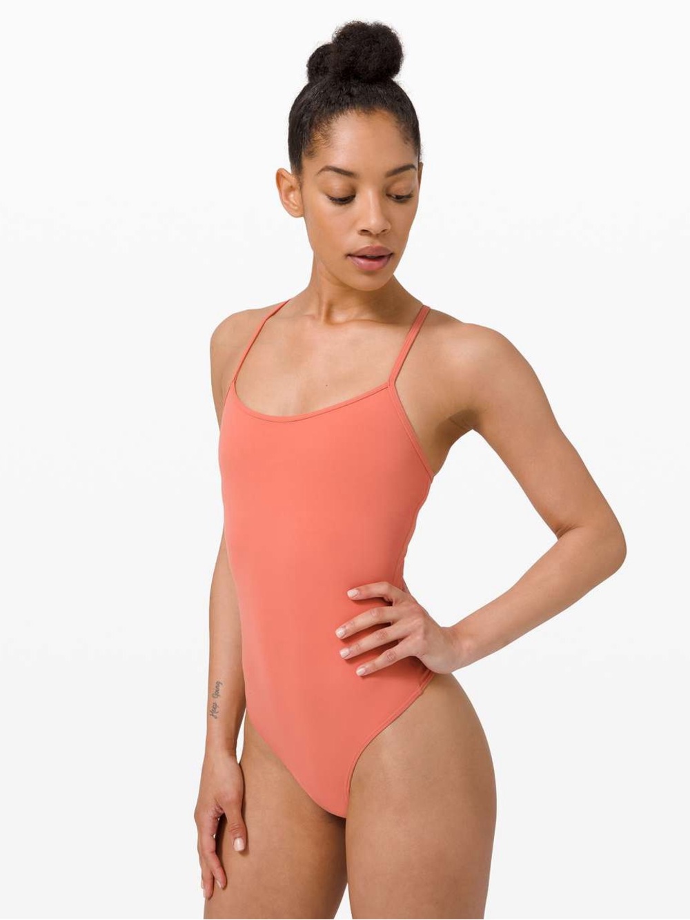 LuluLemon Power Y Bodysuit Rustic Coral Women’s Size 8